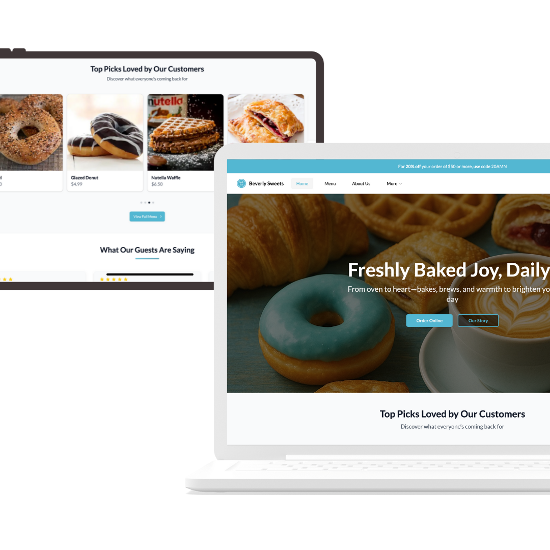 Professionally Built Branded Website interface preview